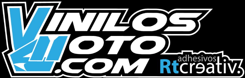 logo vinilos moto con borde blanco