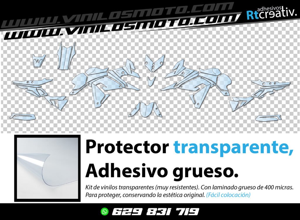 KIT DE VINILO PROTECTOR TRANSPARENTE PARA VOGE DS 650 X