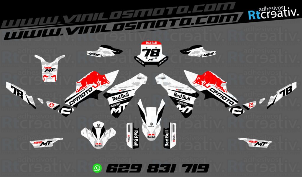 ADHESIVOS Y PEGATINAS DE VINILO CFMOTO 450 MT RT001-11