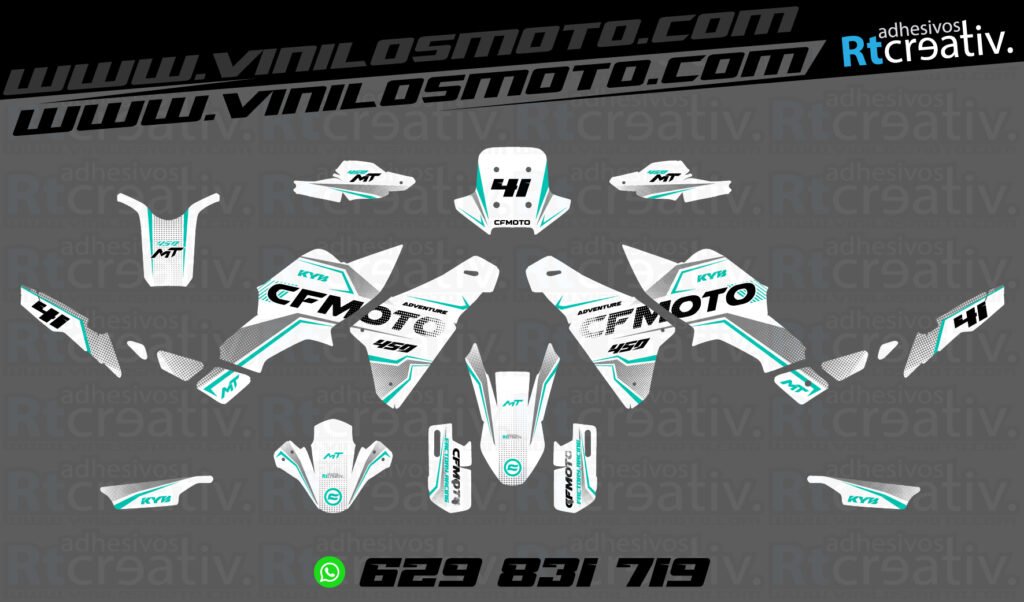 ADHESIVOS Y PEGATINAS DE VINILO CFMOTO 450 MT RT005-7