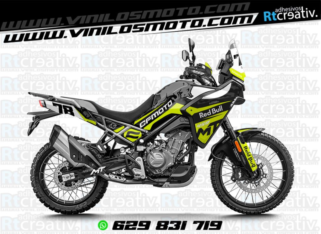 ADHESIVOS Y PEGATINAS DE VINILO CFMOTO 450 MT RT001-19