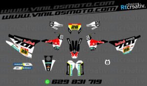 ADHESIVOS Y PEGATINAS DE VINILO HUSQVARNA ENDURO Y CROSS Rt035-06