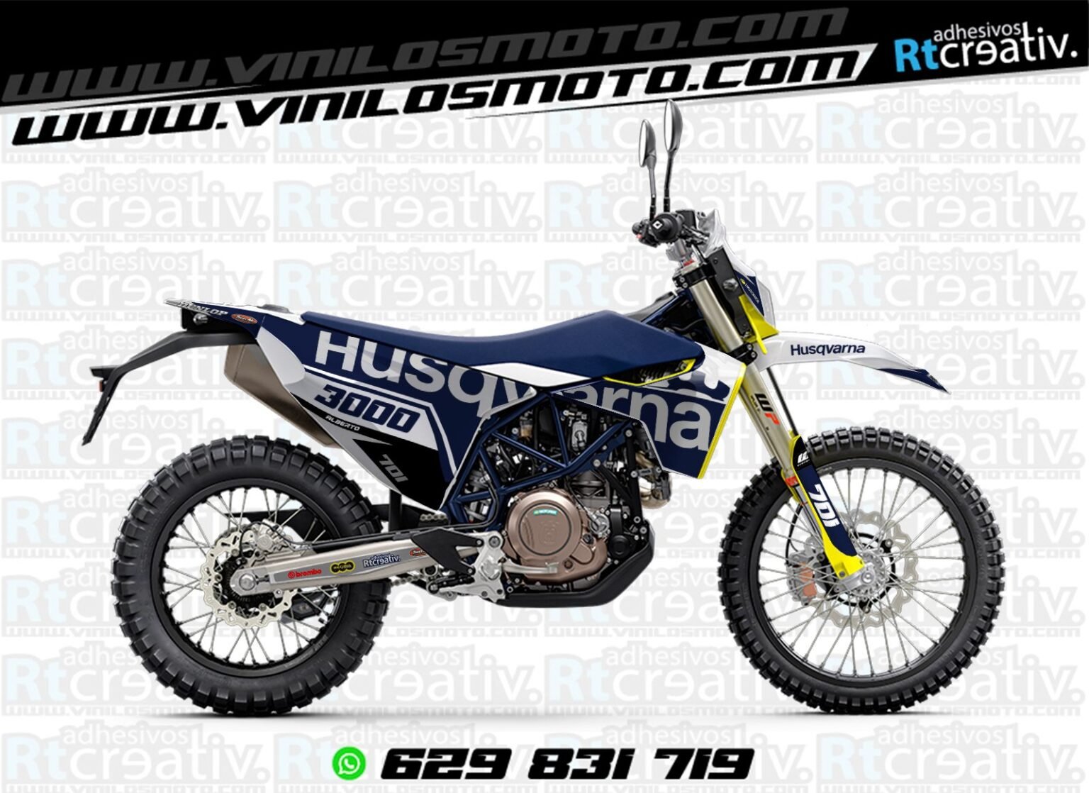 Reputed Rt001 HUSQVARNA | Diseño Rt001 - Vinilos moto