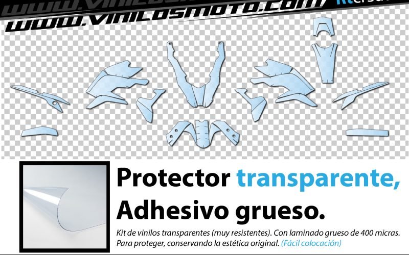 KIT DE VINILO PROTECTOR TRANSPARENTE GRUESO PARA MACBOR MONTANA XR5