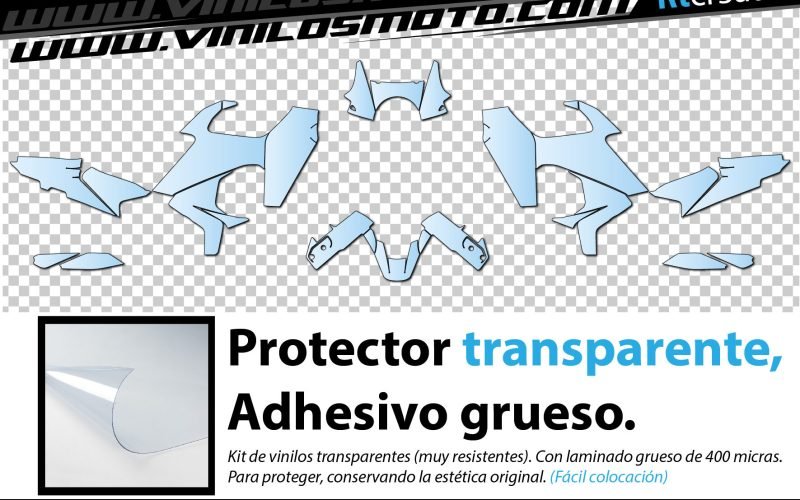 KIT DE VINILO PROTECTOR TRANSPARENTE PARA HUSQVARNA NORDEM 901